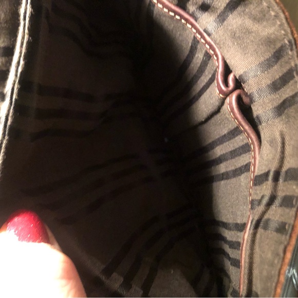 Frye “Stacy” Studded Leather Woven Shoulder Bag - Picture 13 of 15